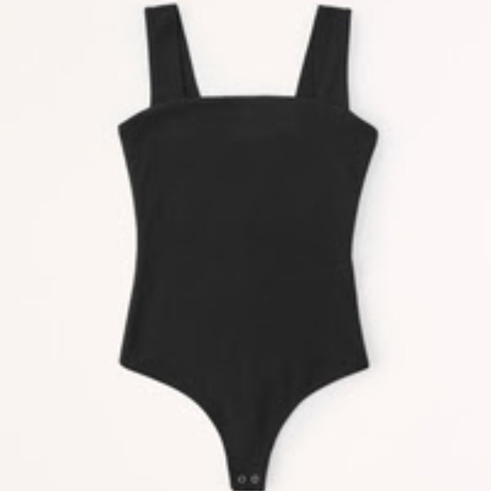 Abercrombie&Fitch Cotton Seamless Fabric Squareneck Bodysuit